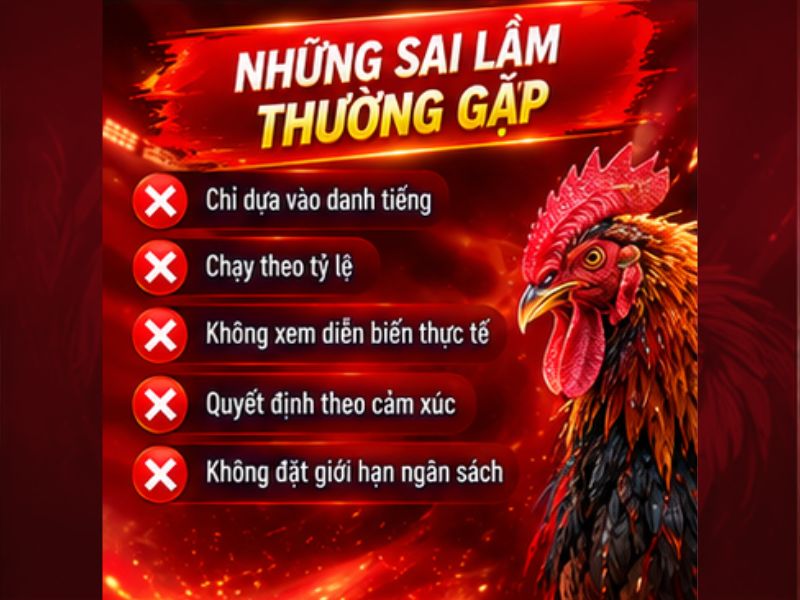Những Sai Lầm Nên Tránh Khi Theo Dõi Đá Gà SV88