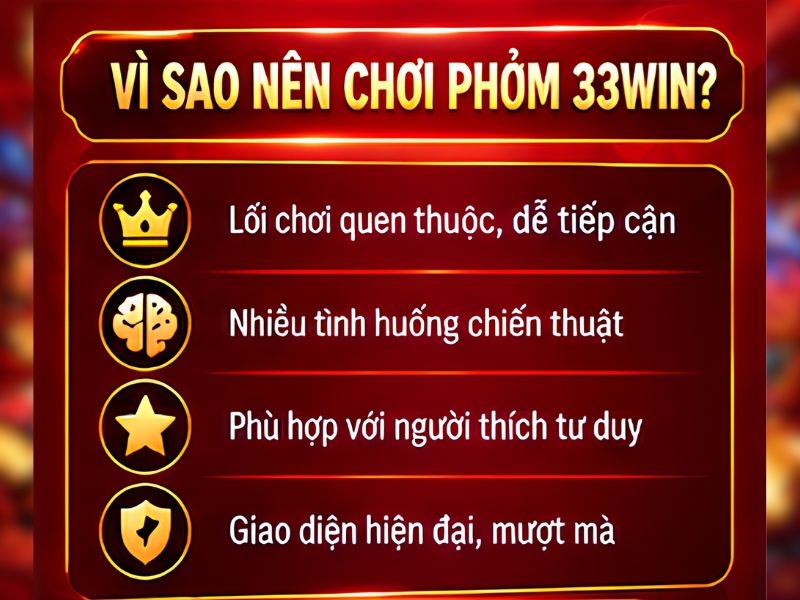 Vì Sao Nên chơi phỏm 33WIN